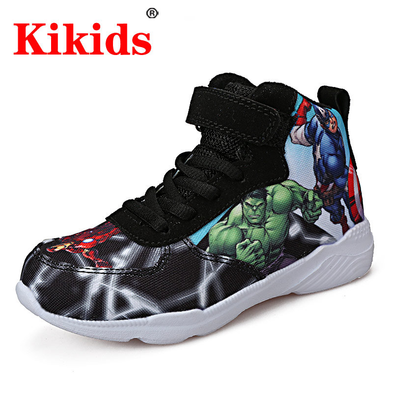 

2021 Kids Casuals Shoes For Boys Basketball Shoe Running Baby Casual Children Winter Sports Boot Sneakers Cartoon Kid Shoes, Black