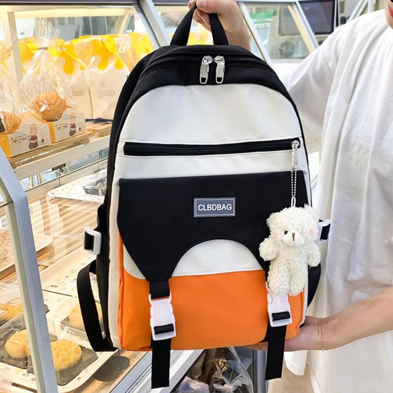 

Backpack Women Large Capacity Waterproof Nylon Female Kawaii Schoolbag College Lady Laptop Backpacks Girl Travel Book Bags, Pink