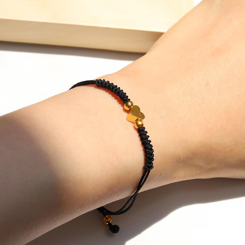 Link, Chain Love Heart Charm Bracelet Women Men Lovers' Wish Good Lucky Red String Braided Adjustable Couple Bracelets Friendship Jewelr-image-721117046