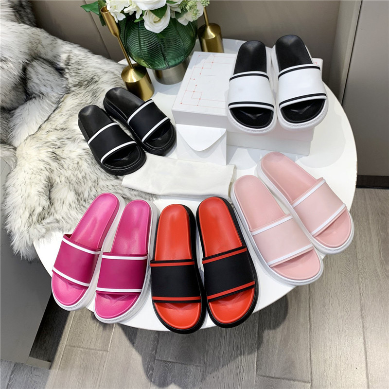 

Designer Women Mens Slippers Letter Platform Increase Flip Flop Genuine Leather Summer Printed Rubber Bottoms Slipper Lady Casual Sandals With Box