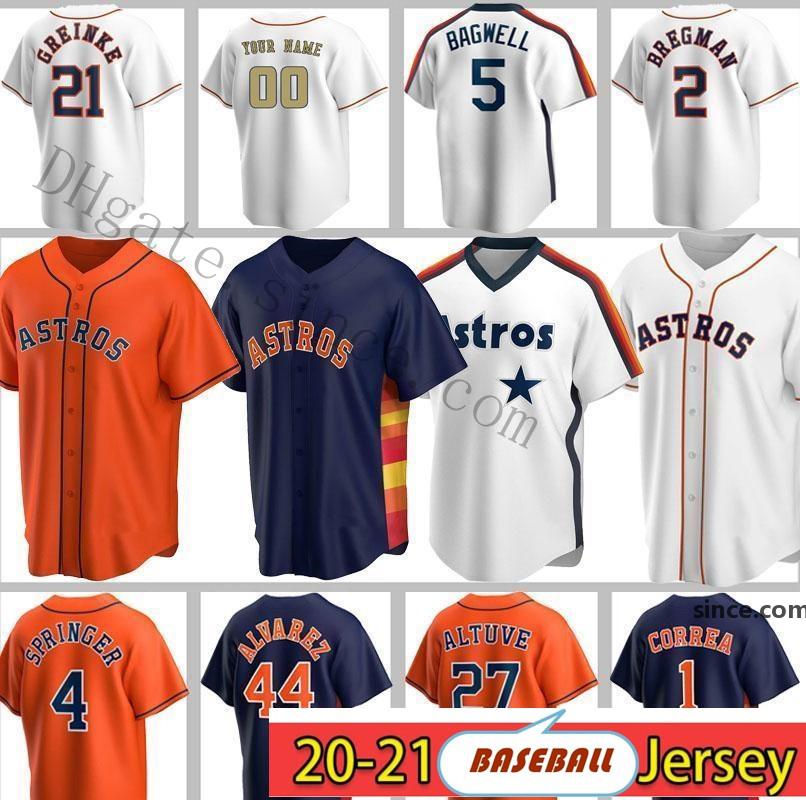 

Custom 27 Jose Altuve Jerseys 5 Jeff Bagwell Craig Biggio Alex Bregman Justin Verlander Carlos Correa George Springer Astros Baseball Jersey, Blue;black