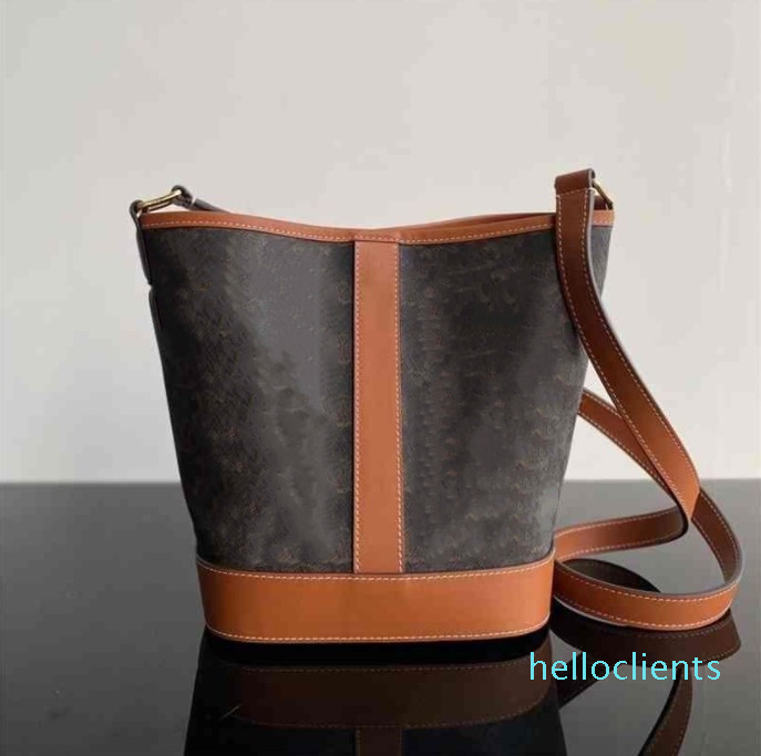 

old bucket bags printed leather messenger Factory Outlet Store Sale Wholesale, White flower retro trumpet