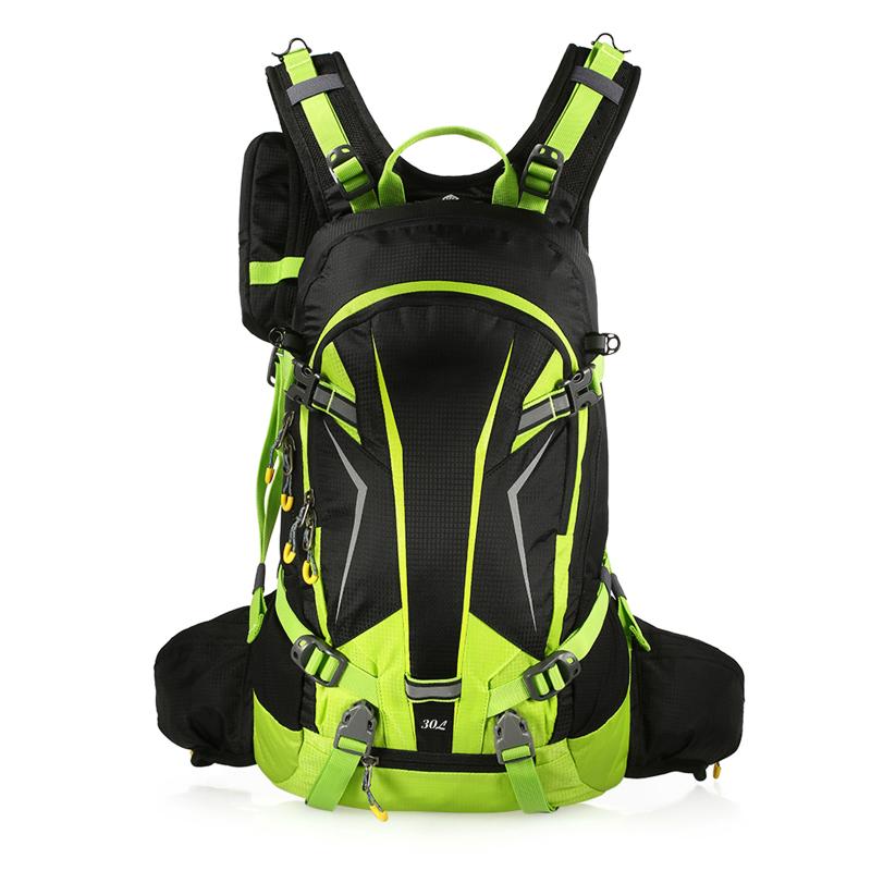 

Outdoor Bags Tomshoo 30L Waterproof Climbing Backpack Bag Pack Camping Hiking Daypack W/ Rain Cover Helmet, Green color