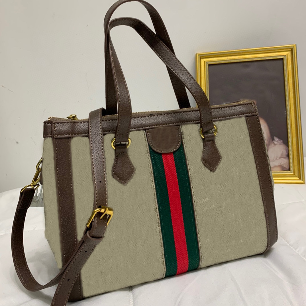 

Designer Handbags Shopping Bags canvas leather material Handbag high quality printed letters decoration female status Bag