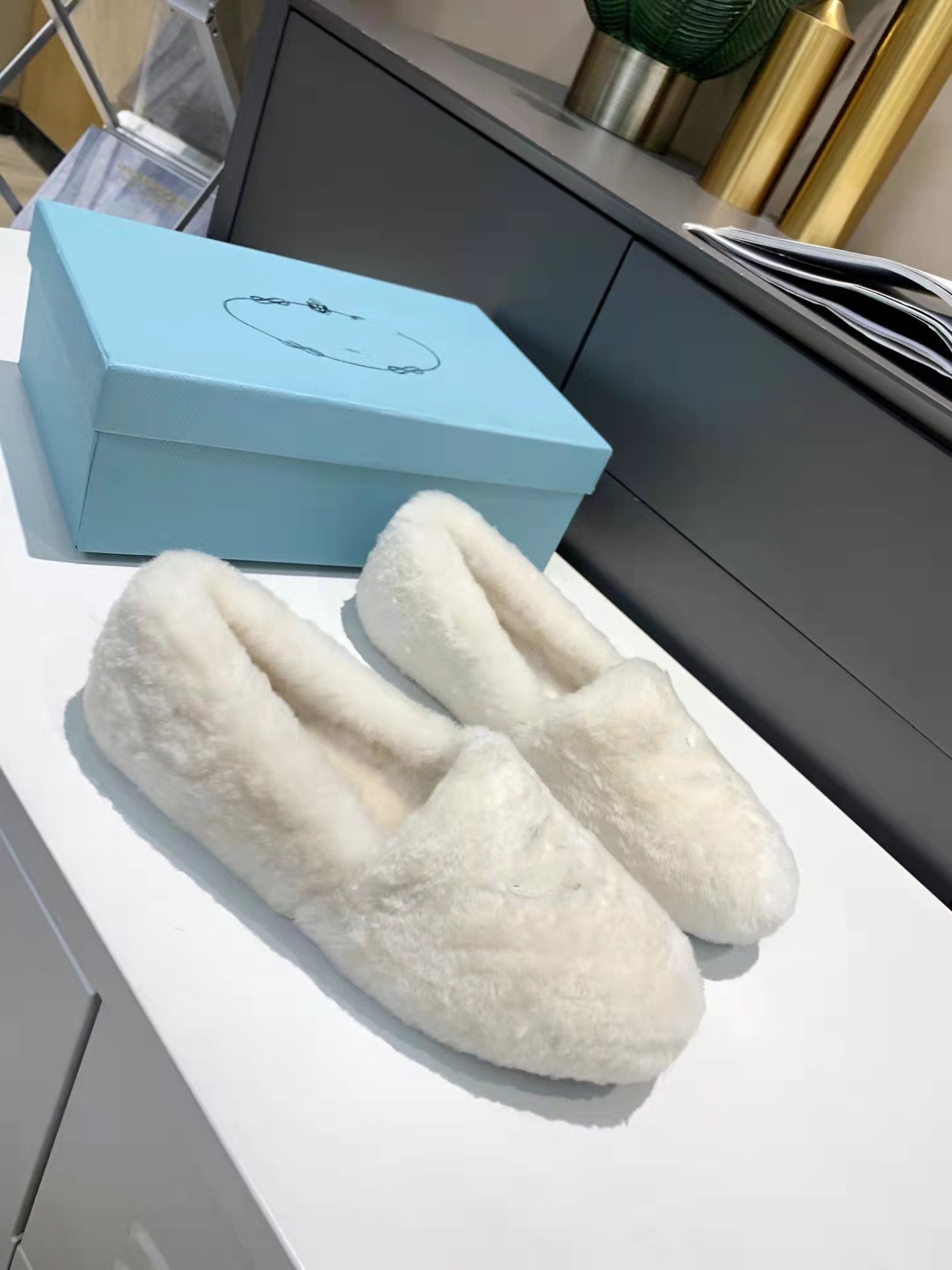 

Designer Wool Shoes Fashion Women Sandals Selling Slippers Woman Ankle Boots Single Shoes Autumn Winter Slides Sneakers Size 35-40, Box