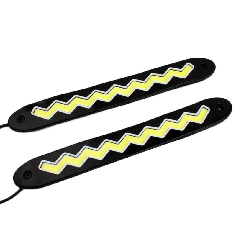 

Pcs/pair Driving Daytime Running Lamp 12-24V Soft Flexible Rubber COB LED Lights DRL High Quality Durable Interior&External