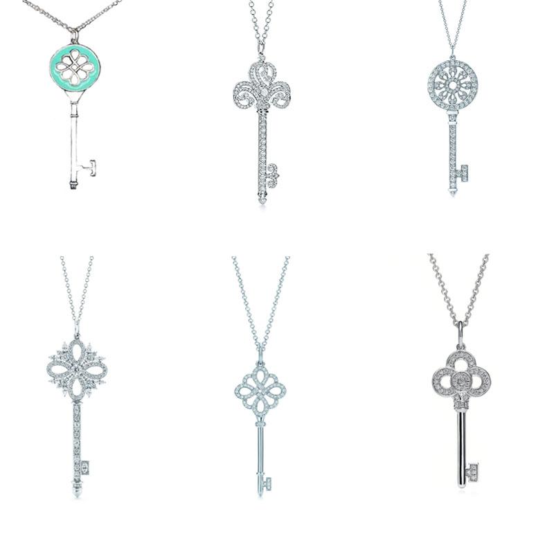

Chains Original Brand Women's 925 Jewelry Sterling Silver Neck Necklace Man Chain Key Choker Pendant