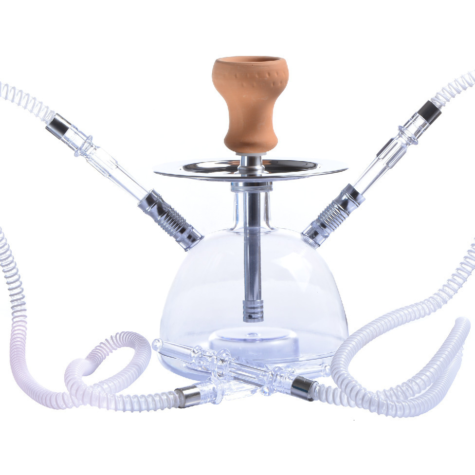 

Hookah Arabian Pipe Bubble Pot Double Tube Set Acrylic