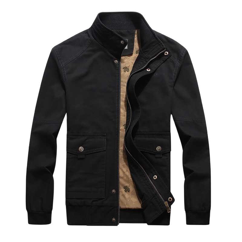 

Men's Jackets Fashion Bomber Jacket Men Business Leisure Stand Collar Cotton Coat Man Clothes Spring Autumn Trendy, Black;brown
