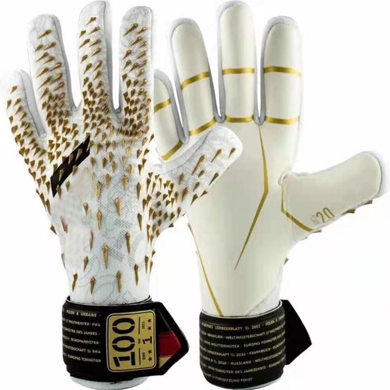 

2021 4MM Latex Goalkeeper Gloves without Finger Protection Thickened Soccer Goalie Gloves