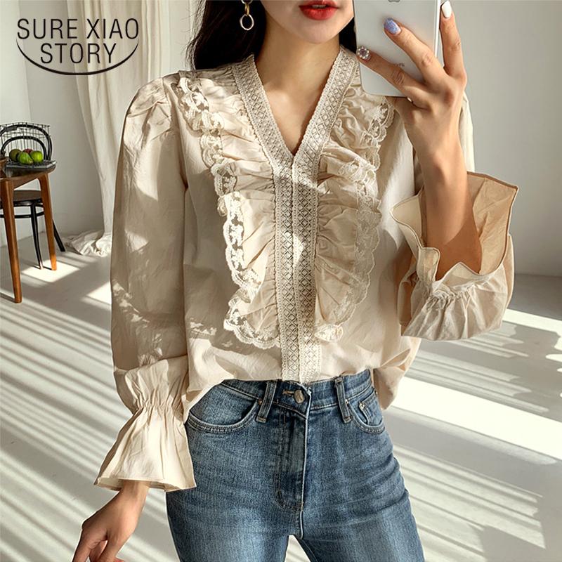 White Ruffle Blouse Women Australia 
