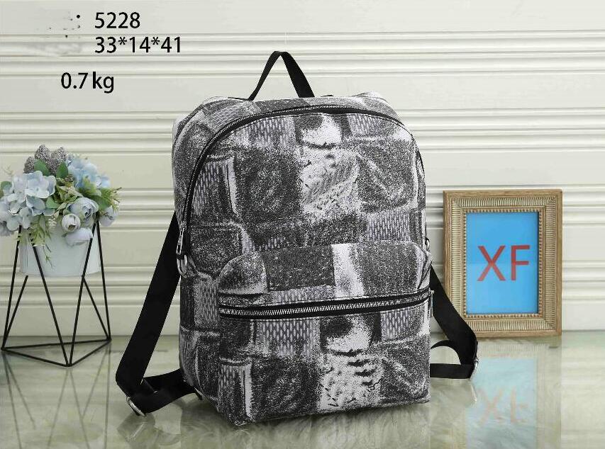 

School Backpacks Classic Fashion Women Men Leather Backpack Duffel Bags Unisex Shoulder Bag Handbags Purses Tote kl5228 33x14x41cm, Brown