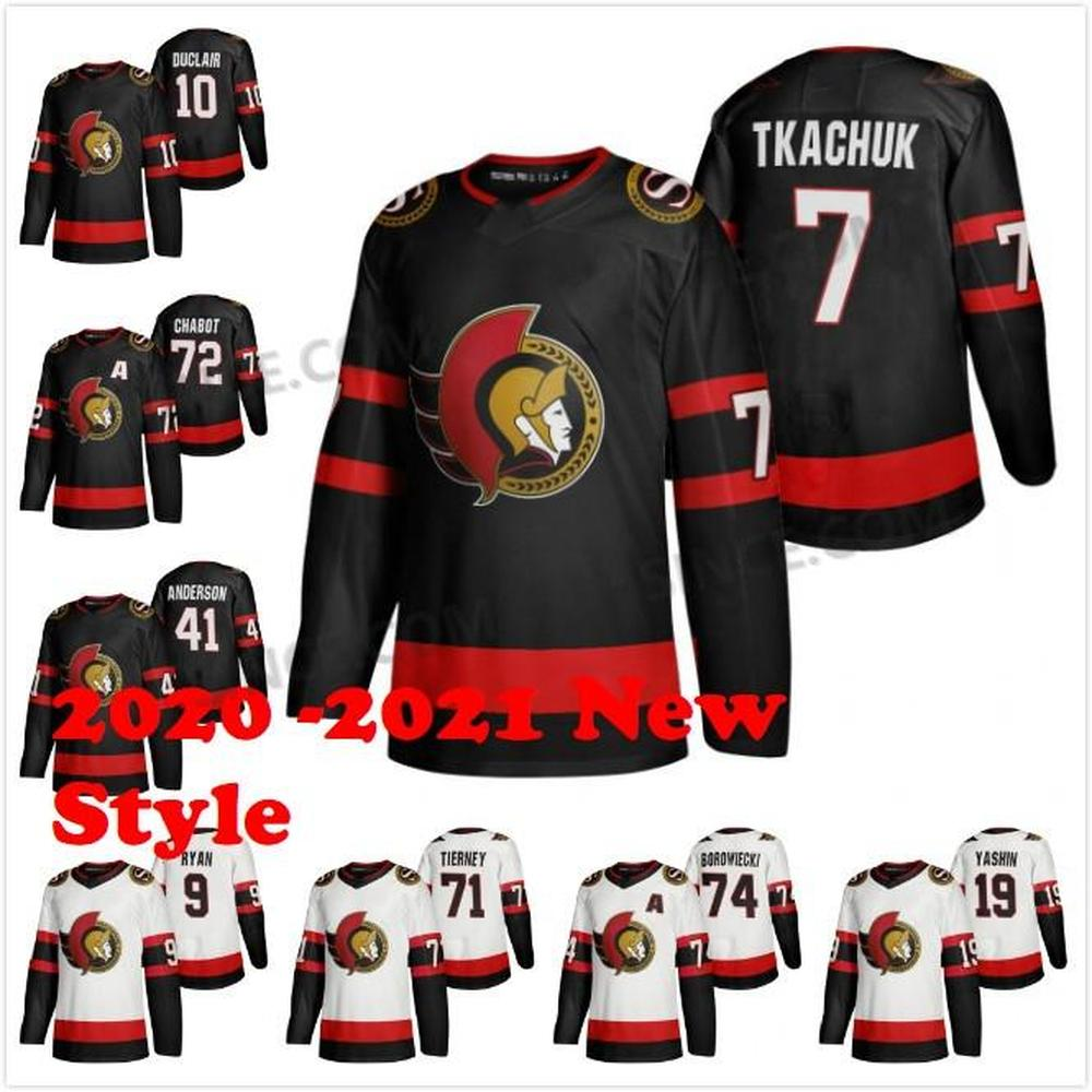 

2020-21 Ottawa Senators Custom Brady Tkachuk Daniel Alfredsson Alexei Yashin Dominik Hasek Artem Anisimov Connor Brown Any Name Number Hockey Jerseys, 2020-21 womens black s-xxl