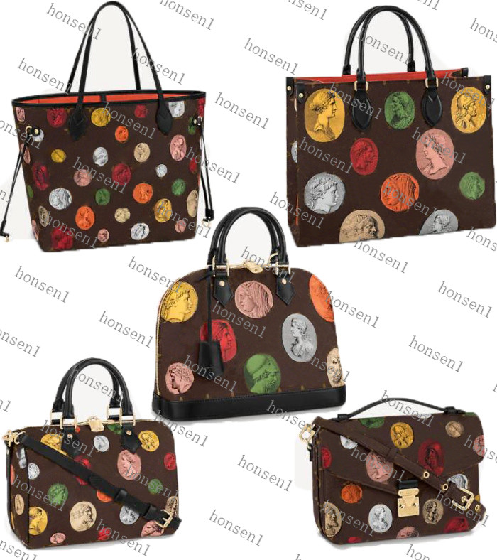 

M59245 M45923 Designer Women M onogram shopping Bag braided cowhide leather luxury Handbag Purse Tote Shoulderbag Crossbody Clutch