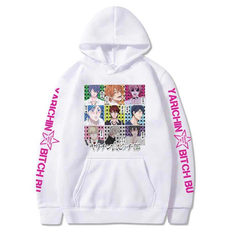 

Men's Hoodies & Sweatshirts Anime Yarichin B Club Hoodie Yuri Ayato Tono Takashi Cozy Tops Sweatsuit Sudadera Felpa Moletom, Beige