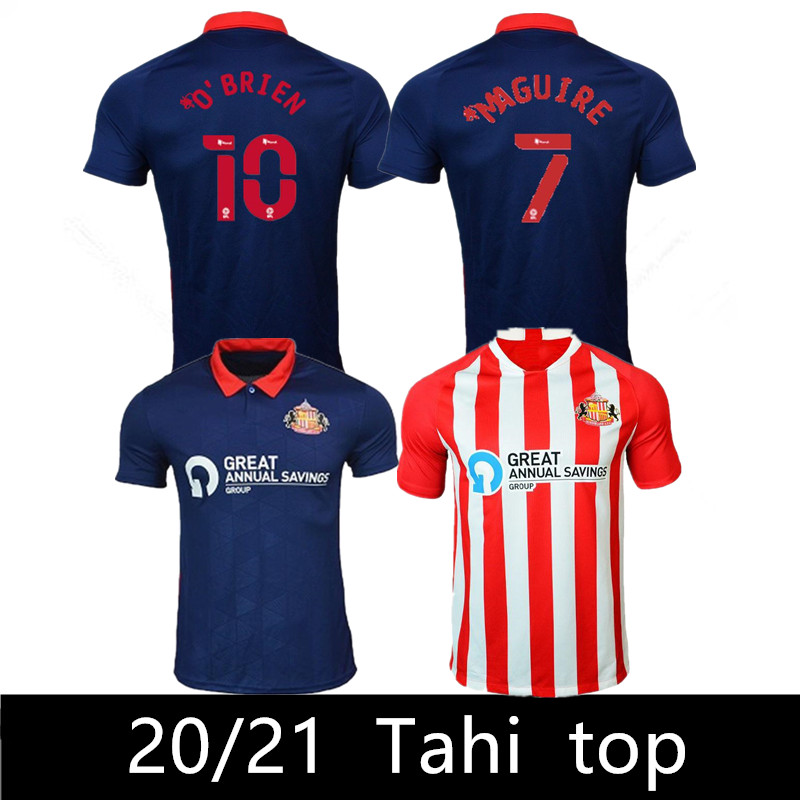 

2021 Sunderland A.F.C. soccer jersey home red 20 21 Men shirt away short sleeve customized Football uniforms, Black;yellow