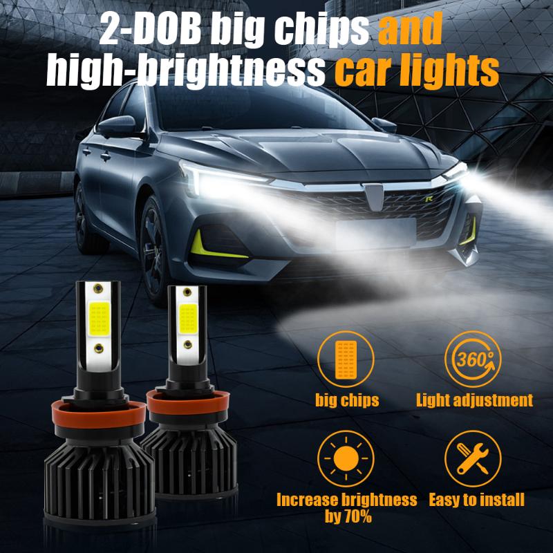 

Car Headlights 12V 8000LM 6000K 40W Bright Headlight Fog Light LED H4 H7 H11 9006 Bulb 24V Truck Lamp Spotlight Auto Accessories Waterproof