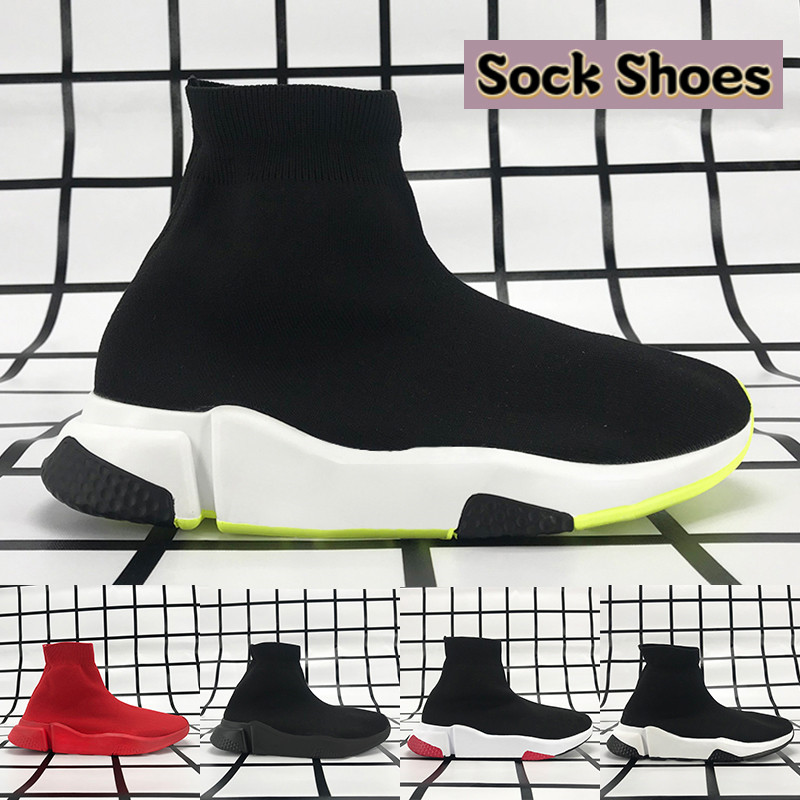 

2021 men women Paris casual sock Shoes triple black red white green royal platform fashion mens Luxury Sneakers trainers US 6-12, Bubble wrap packaging