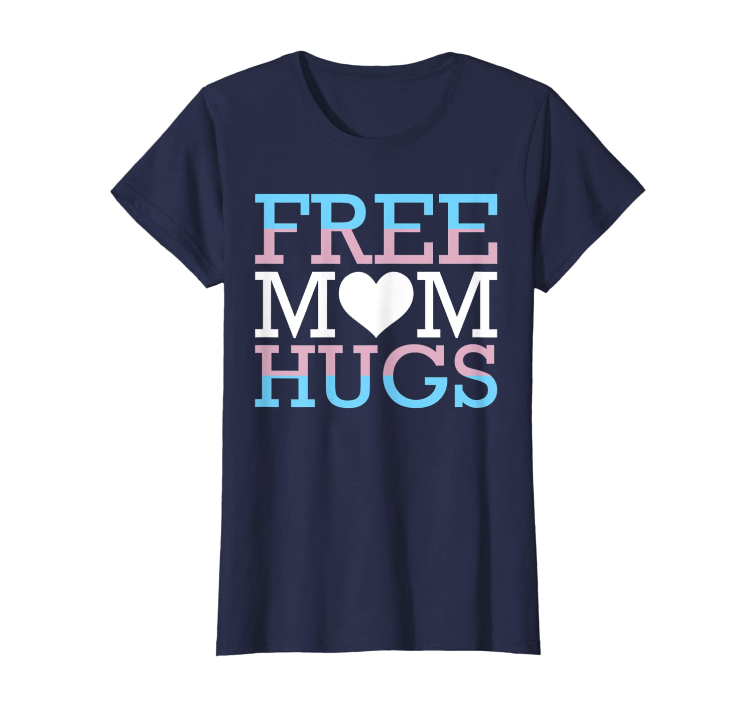 

womens mom hugs transgender trans rights pride lgbt om t-shirt, White;black