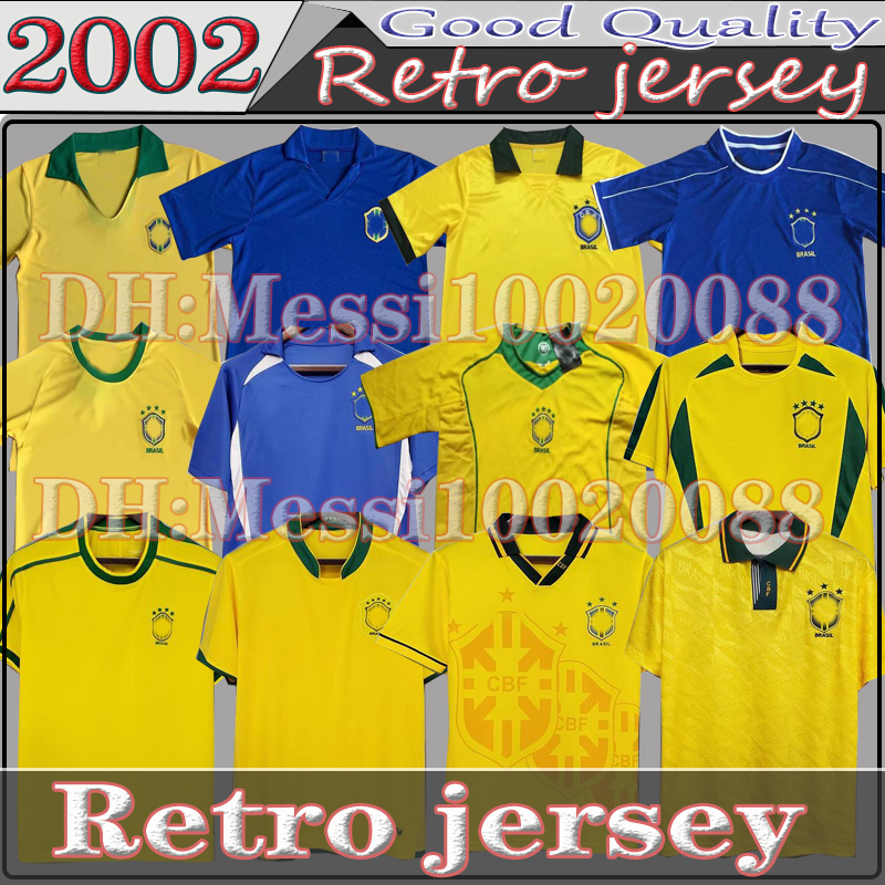 

classic 1998 Brasil retro soccer jerseys 2002 shirts Carlos Romario Ronaldinho 2004 camisa de futebol 1994 BraziLS 2006 1982 RIVALDO ADRIANO, Black;yellow