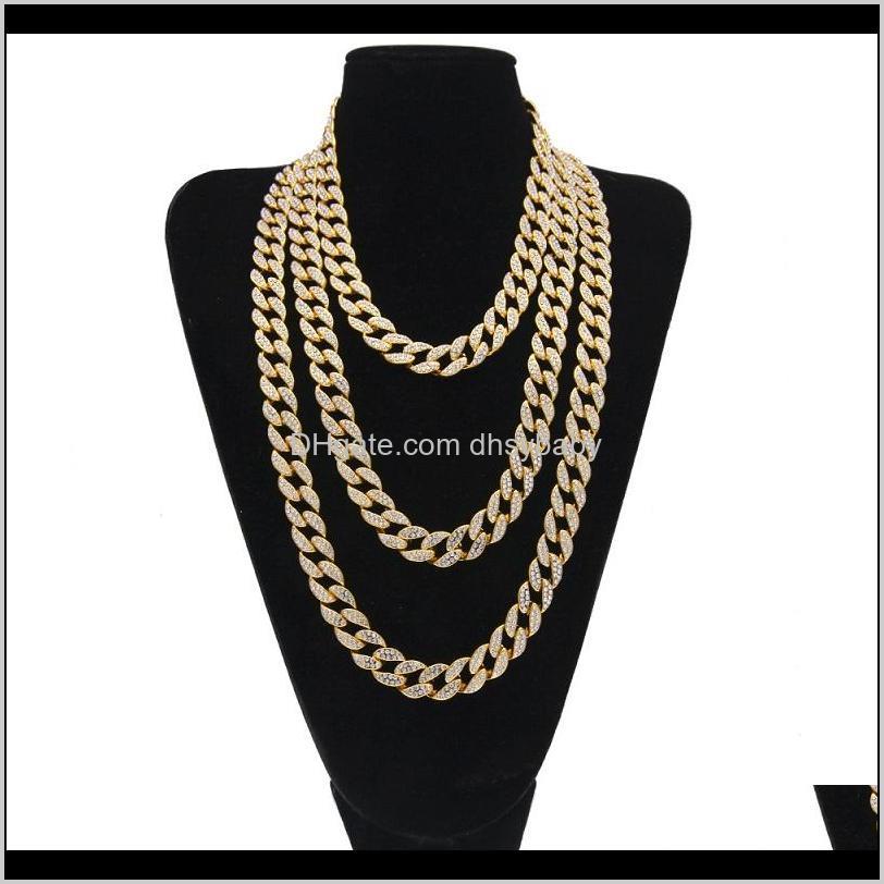 

Pendant & Pendants Drop Delivery 2021 Mens Iced Out Rose Gold Sier Miami Cuban Link Chain Necklace Hip Hop Necklaces Jewelry Q73Wk, Silver