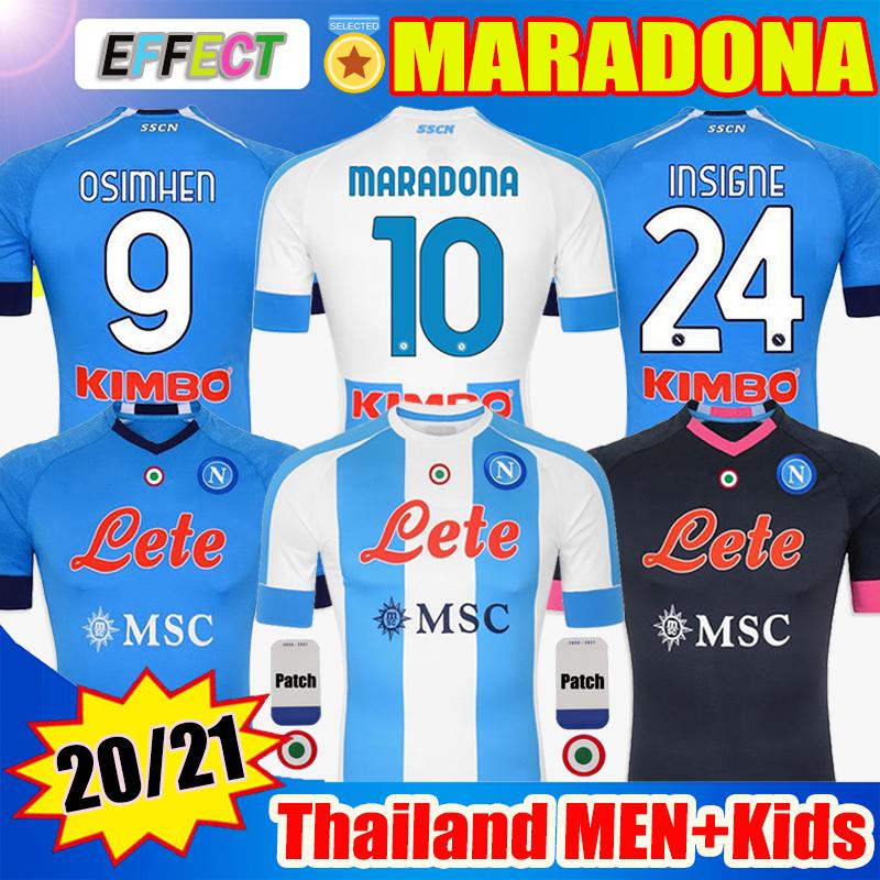 

20 21 Napoli Fourth Tribute to DIEGO Maradona Soccer Jerseys camiseta INSIGNE MERTENS H.LOZANO 2021 Naples Football Shirts Kit, Black;yellow