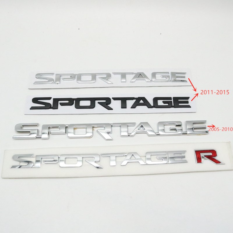 

For 2005-2010 2011-2015 For Kia Sportage R Emblem Rear Trunk Logo Badge Sticker Tailgate Sign Script