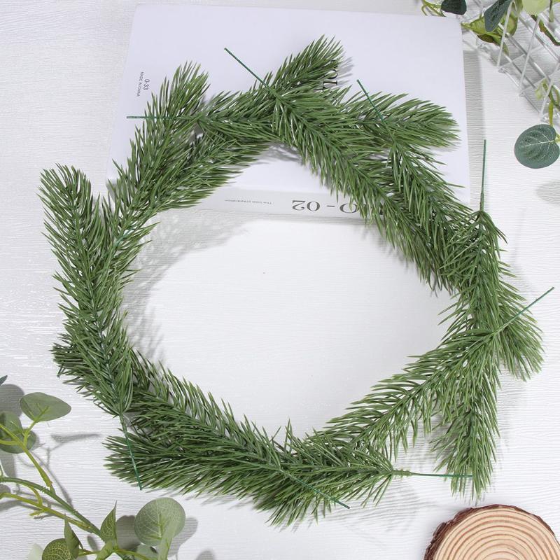 

Christmas Decorations Favors Party Supplies Wreaths Ornament Pine Needles Branch Xmas Tree Decoration Artificial Plants Fake Cypress Leaf