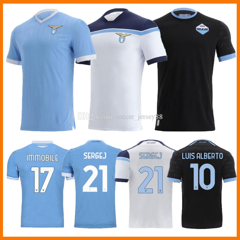 

21 22 lazio home soccer jerseys LUIS ALBERTO J.CORREA IMMOBILE away thid 2021 2022 maglie da calcio SERGEJ LAZZARI Marusic Vedat Muriqi men, Black;yellow