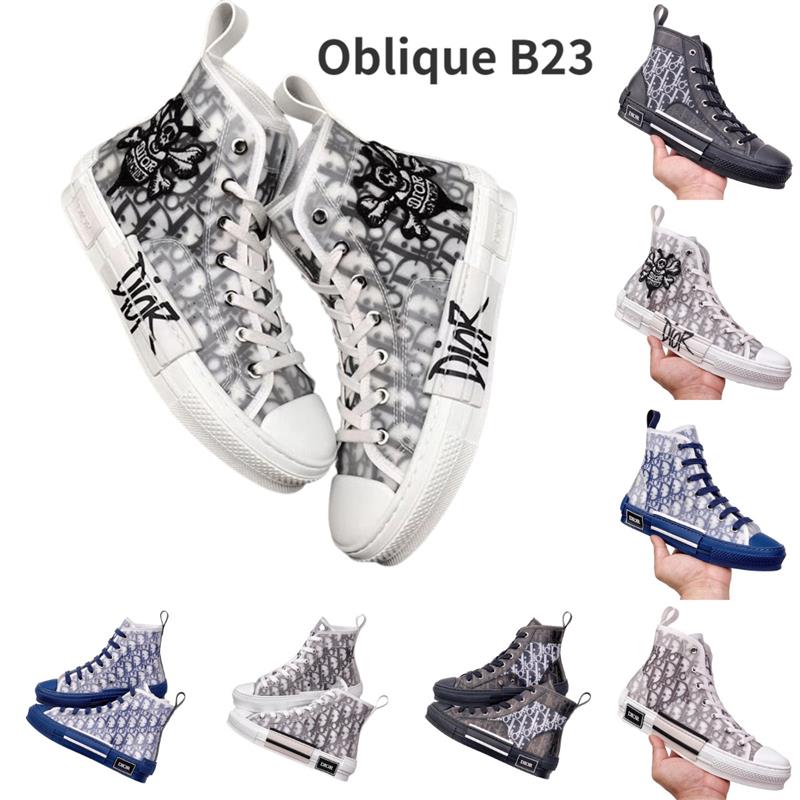 

Oblique B23 Shoes Newsprint Bee Embroidery 19SS Kaws By Kim Jones Good Quality Designer Women Luxury Casual Triple Trainer Chaussures Homme Sneaker, 00