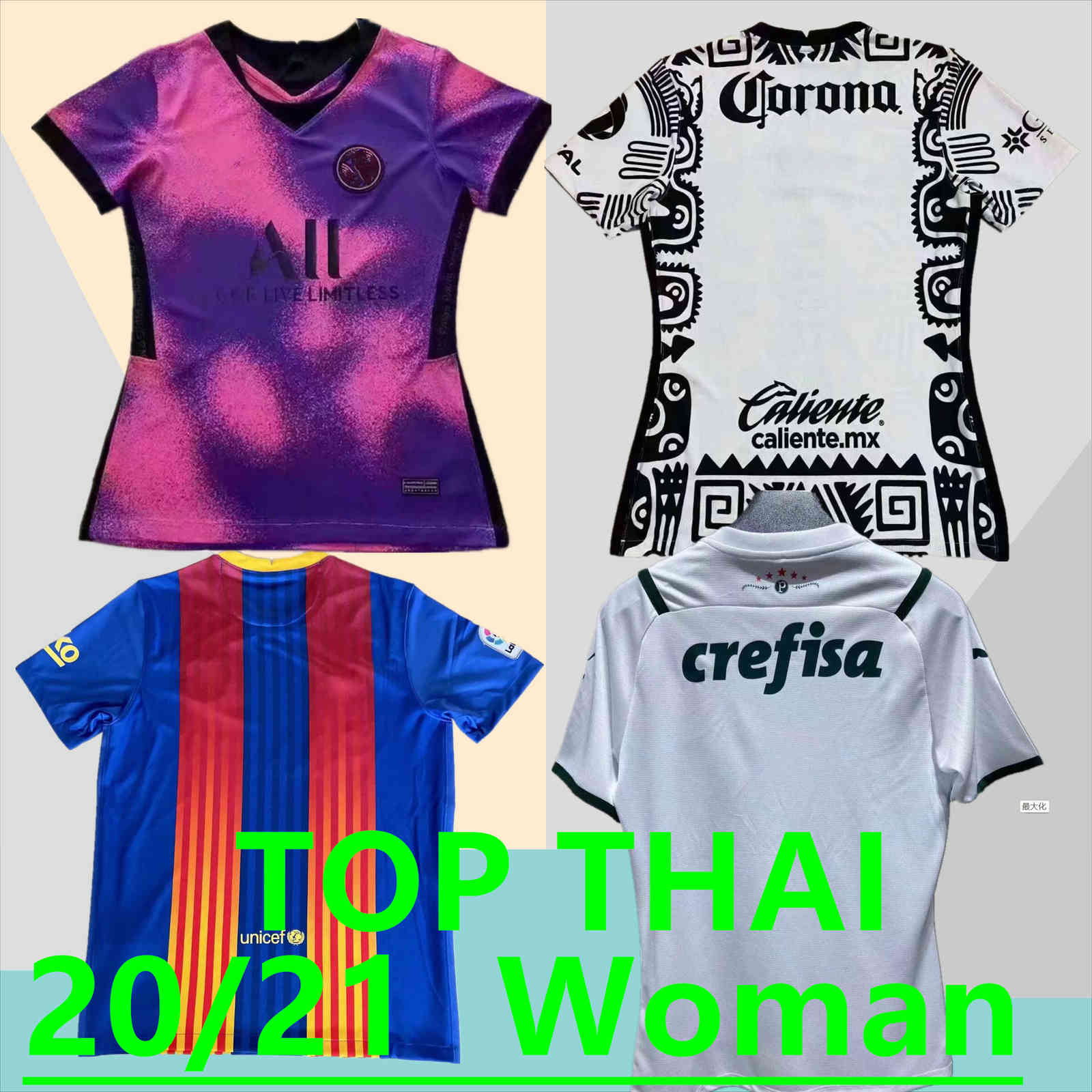 

barca soccer 20/21 jerseys paris three away america barcelona women fan football jersey, Black