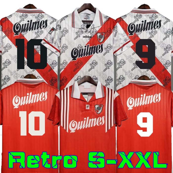 

95 96 River Plate 1995 1996 Retro Soccer Jerseys CANIGGIA SALAS CRESPO FRANCESCOLI D.TREZEGUET Vintage Football Camiseta Classic Shirt Kit, Black;yellow