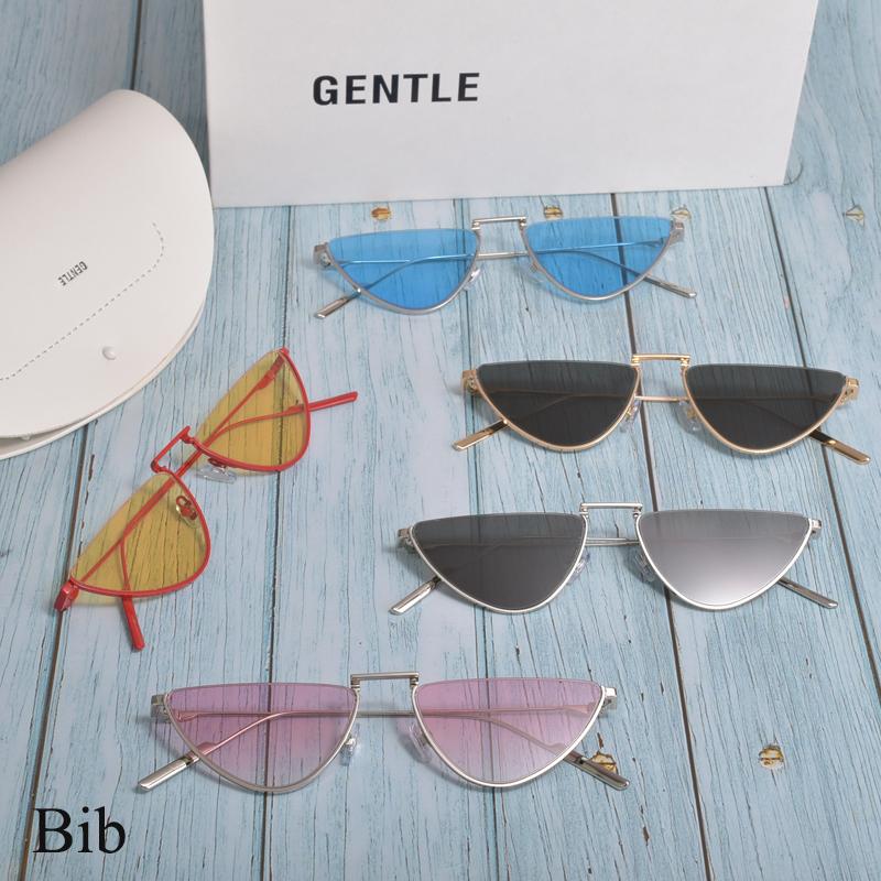 

Sunglasses Korea Brand GM Glasses Individual Design Leisure Travel Triangle GENTLE Bib Polarized Lens Sun For Women, White;black