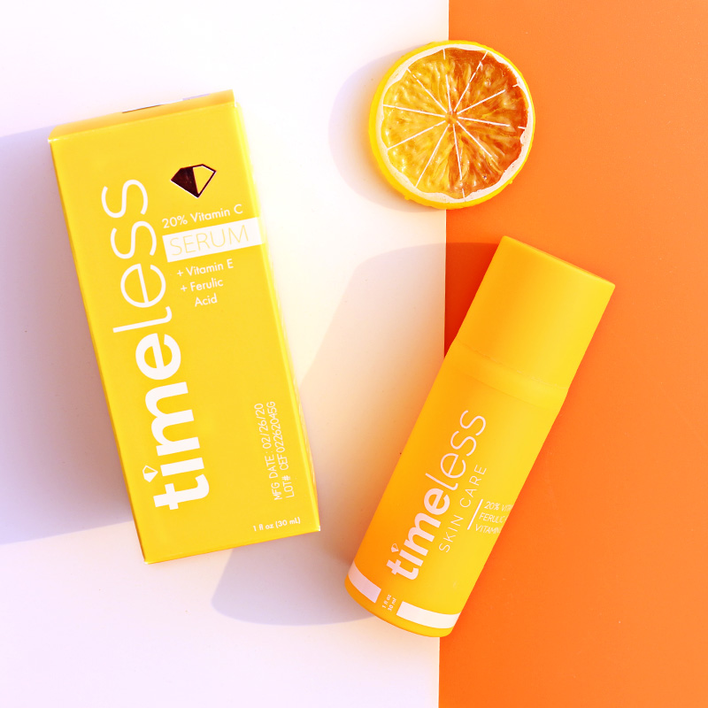 

Top Seller Makeup Primer Timeless Skin Care 20% Vitamin C+E ferulic acid serum 30ml, As picture