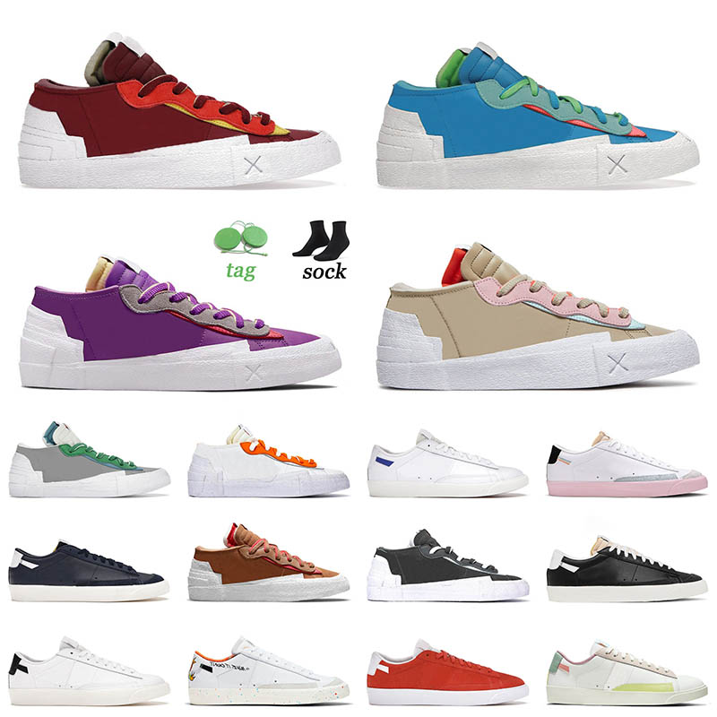 

2022 Arrival Blazer 77 Low Kaws Neptune Blue Casual Shoes Reed Purple Dusk British Tan Iron Grey Mens Women Mantra Orange Sports Trainers Sneakers 36-45, Thank