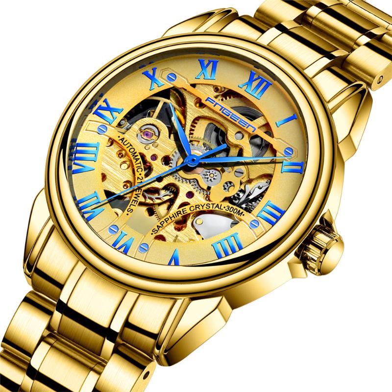 

Wristwatches FNGEEN Series Hollow Machinery Waterproof Tourbillon Automatic Mechanical Watch Luminous Hand Clock Men