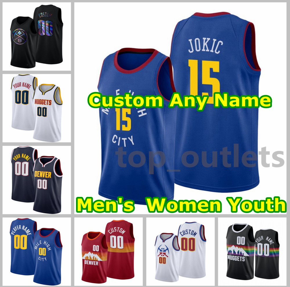 

Nuggets Basketball Jerseys Bol Bol Jersey Jeff Green Nikola Jokic Will Barton Facundo Campazzo Vlatko Cancar PJ Dozier Aaron Gordon Markus Howard Custom Stitched, As photo