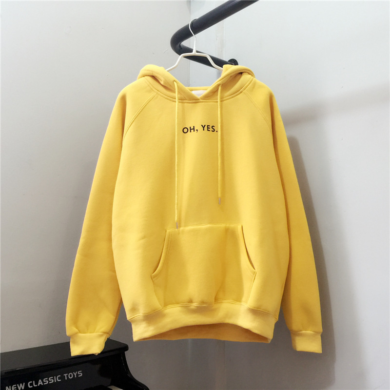 

Jocoo Jolee Fashion Corduroy Long Sleeve Letter Print Hoodies Harajuku Yellow Pullovers Tops Women Hoodies Sweatshirts 210518