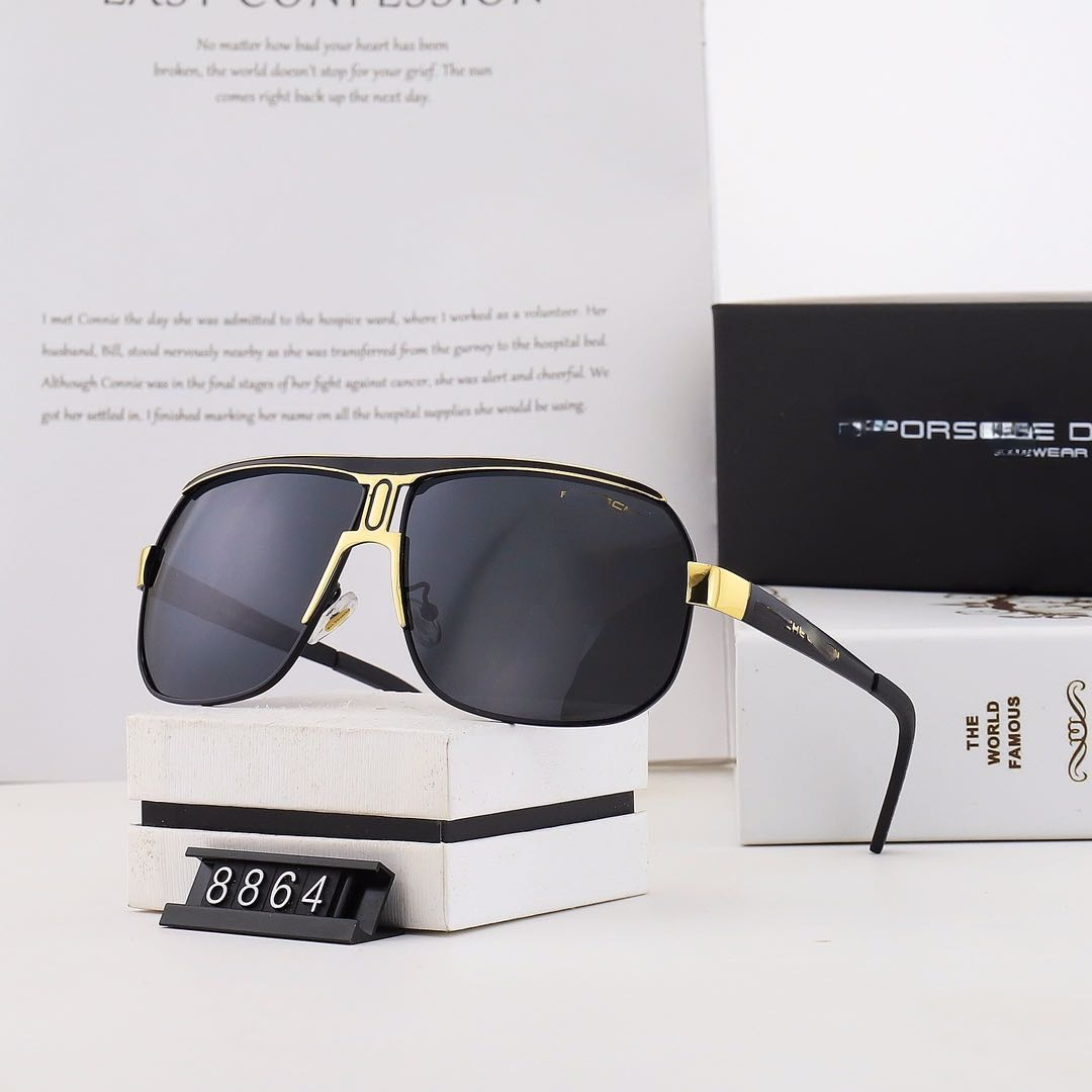 Fashion Men's Sunglasses Fashion Vintage Metal Women's Large Frame Lovers Round Face Eyewear