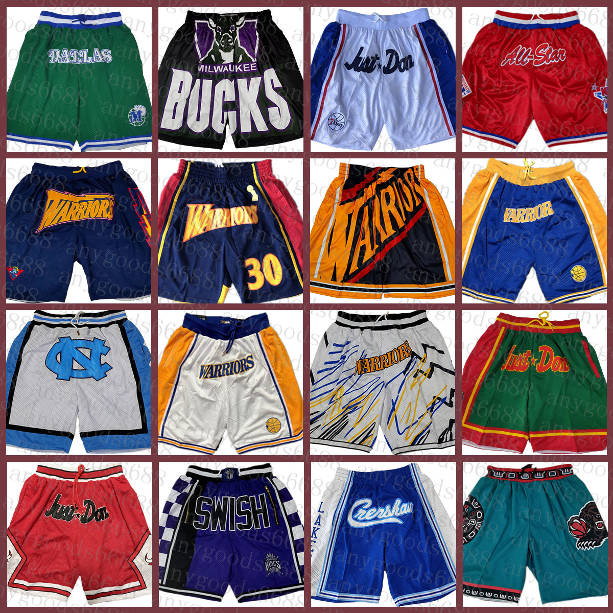 

Just DON 2022 Golden Best State Pink Warriores Basketball Shorts Phoenixs Sun Dalla Maverick Pocket Shorts University of Michigan Quick Dry, Just shorts