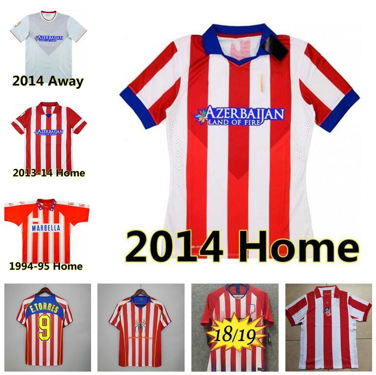 

Atletico Madrid soccer jerseys 1994 1995 2013 2014 18 19 KOKE #6 GRIEZMANN F.TORRES 03 04 05 HOME vintage classic football shirt, Black;yellow