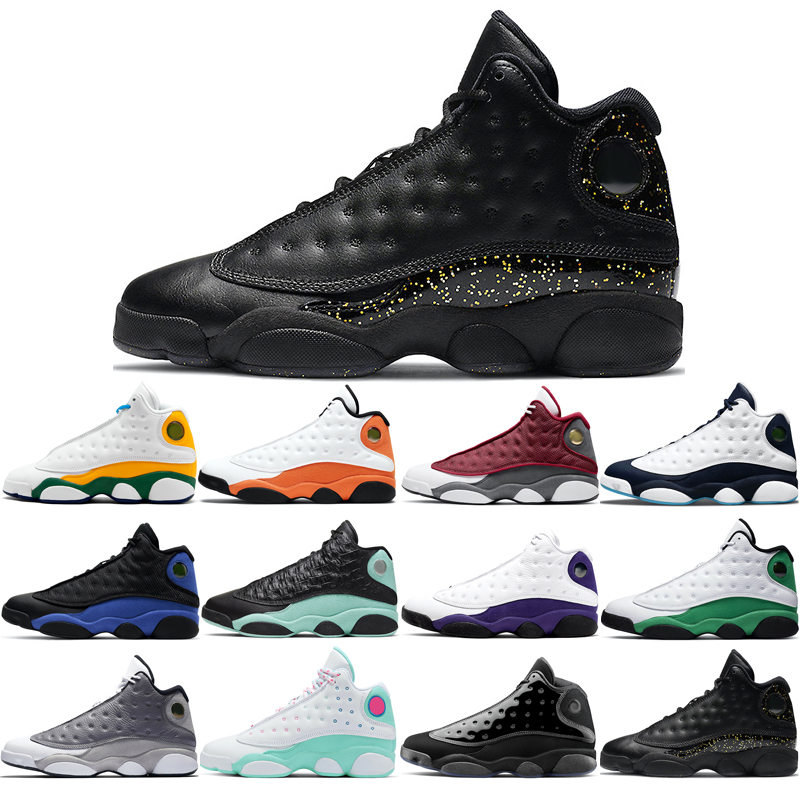 

man basketball shoes 13s fashion Atmosphere Grey Aurora Green Cap and Gown Gold Glitter Hyper Royal trainers Lakers Lucky Obsidian Playground Red Flint Starfish