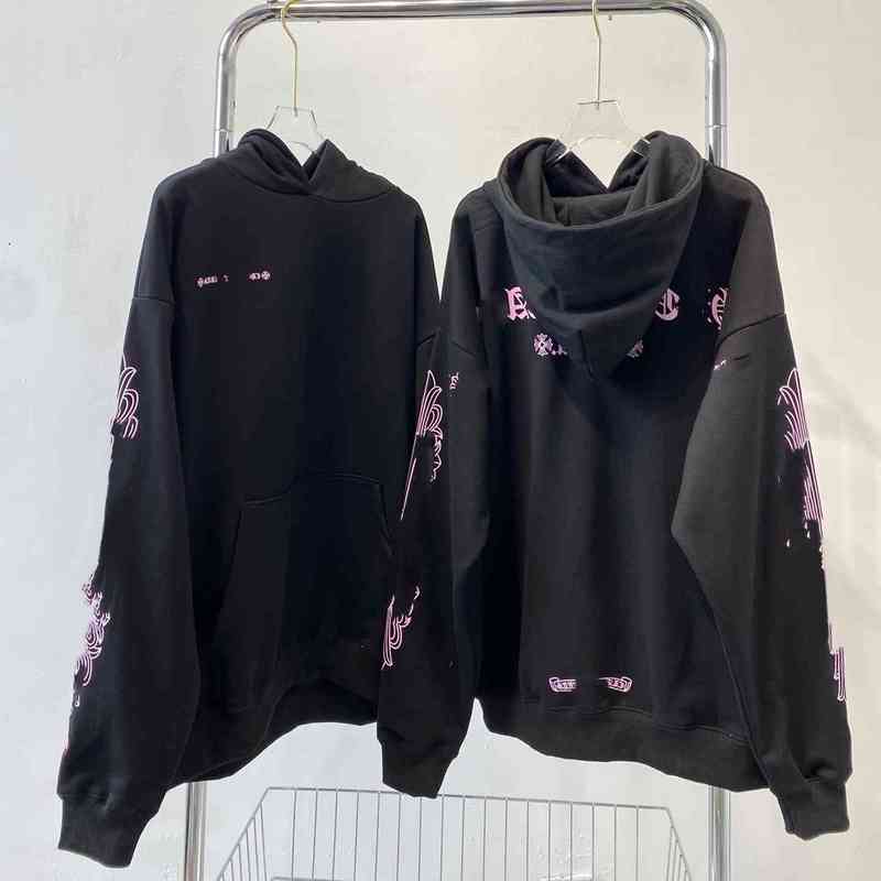 Flower Ch21 Croix Early Fall Arm Printed Lip Embroidered Hoodie Casual Unisex