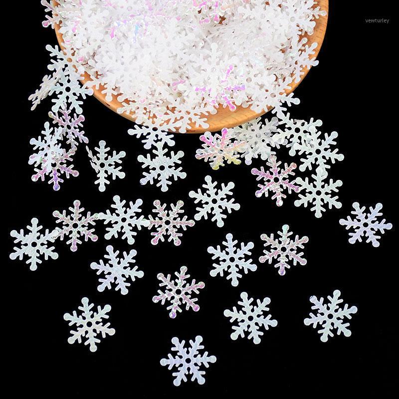 

Party Decoration 300pcs/pack Christmas Snowflake Confetti Artificial Shiny Snow Xmas Tree Ornament Winter Home