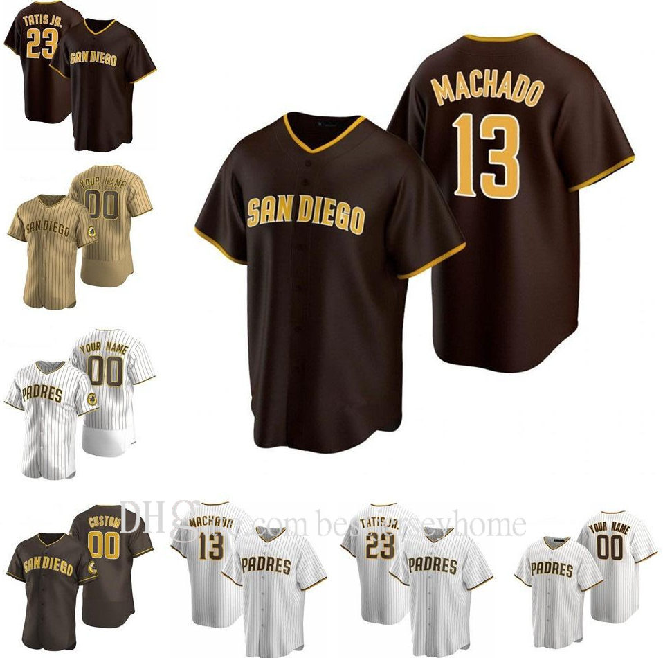 

Custom 23 Fernando Tatis Jr. jersey 13 Manny Machado 9 Jake Cronenworth 19 Tony Gwynn 29 Dinelson Lamet 10 Jurickson Profar Baseball Jerseys, Color 11
