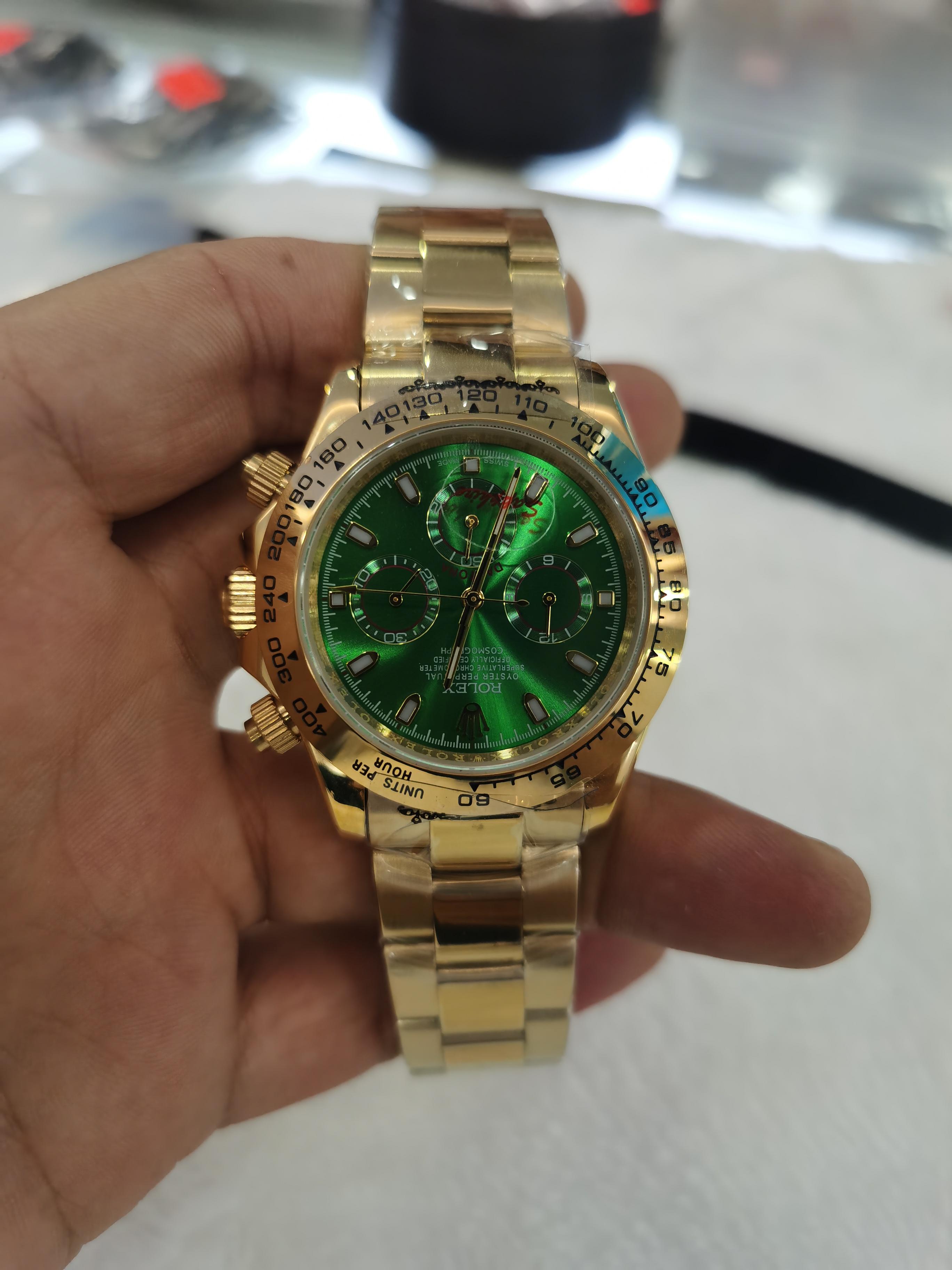 

With Original Box Luxury Automatic 2813 Mechanical Movement Watch green Dial Watches Men 116508 116528 Mens Wristwatches 5520, Style 1 original box + watch