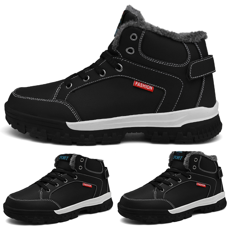 

Drop shipping Lace cool designer pattern5 soft black Plush hot good man boy men boots mens Sneakers Boot trainers outdoor walking shoes
