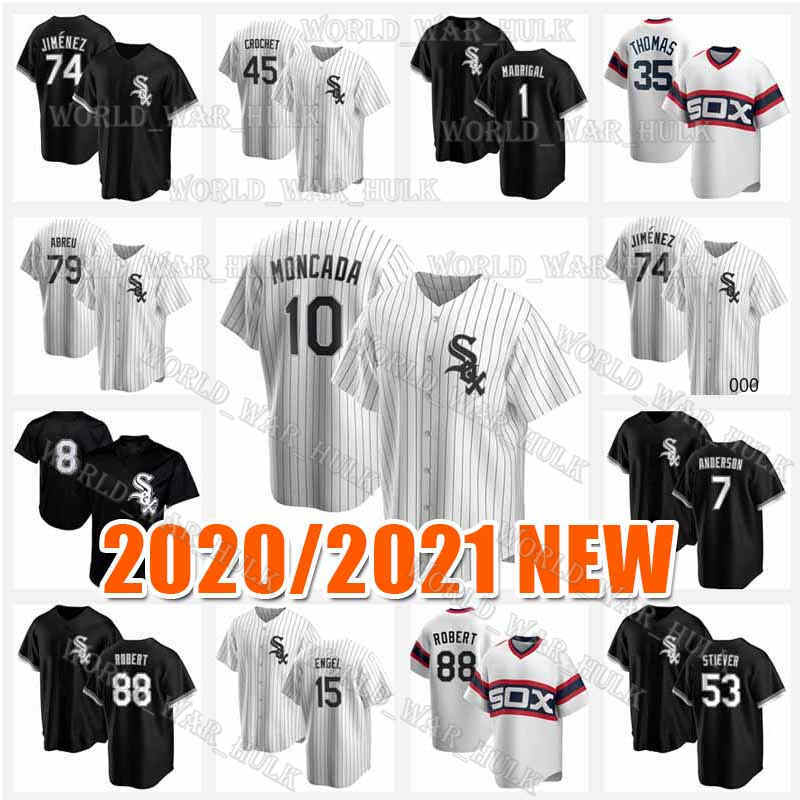 

10 Yoan Moncada Jersey 35 Frank Thomas Chicago 15 Adam Engel Sox Jose Abreu Eloy Jimenez White Nick Madrigal JimÃ©nez Tim Anderson Custom, Blue;black
