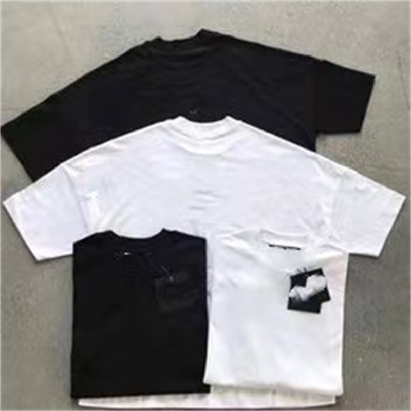 

2020ss autumn and winter tide silhouette printed letter round neck T-shirt short sleeveCY8L, White