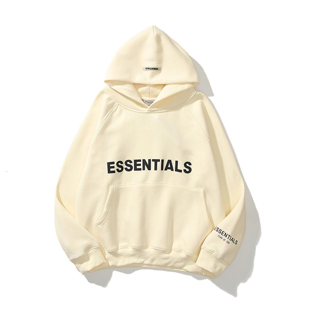 

Very ESSENTIALS Hooded Hoodies Fear Of God FOG Mens Womens Pants T shirtsFashion Streetwear Pullover Sweatshirts Loose Lovers To, Black